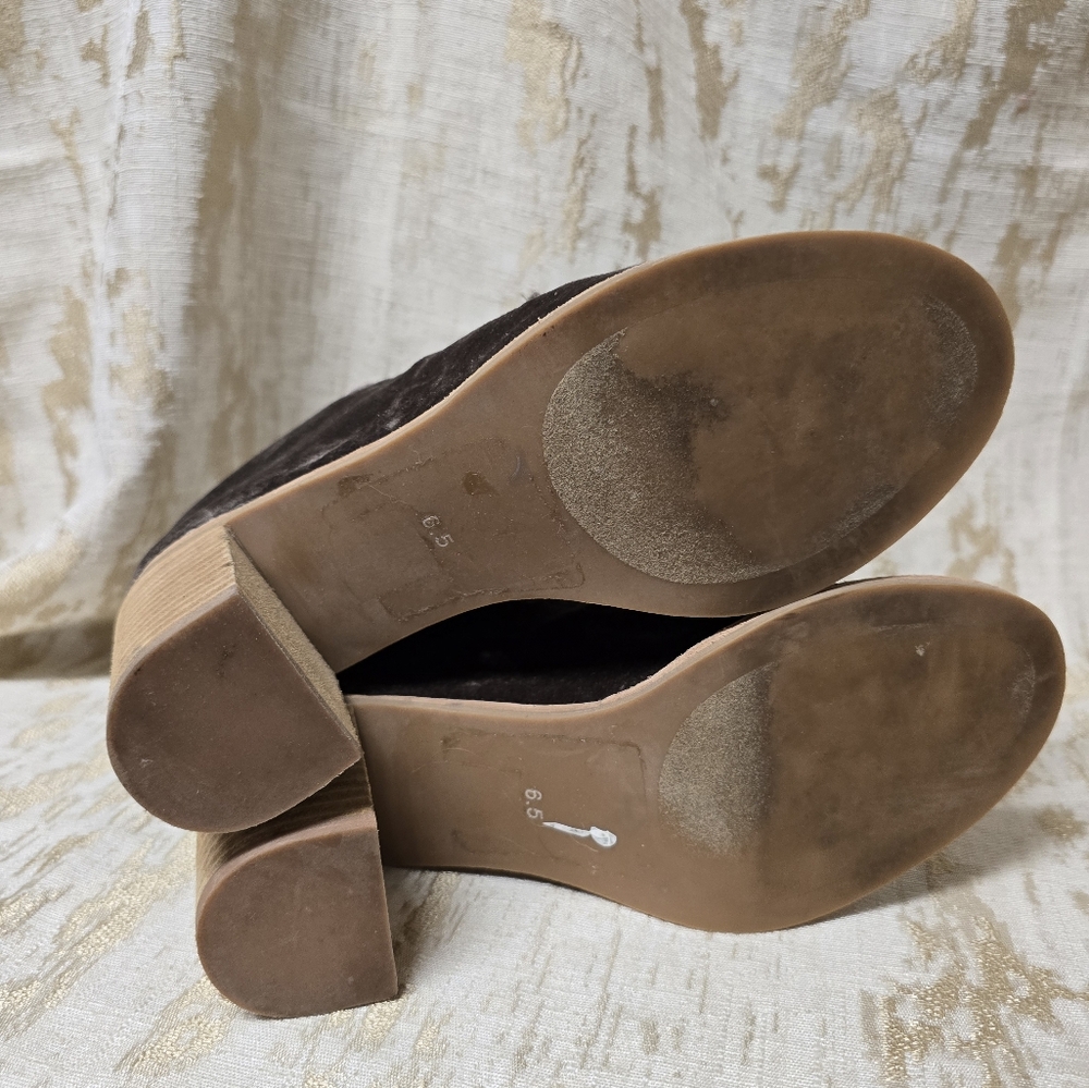Jeffrey Campbell Grey/Brown Velvet Lace-Up Heels Sz6.5 - Picture 10 of 16